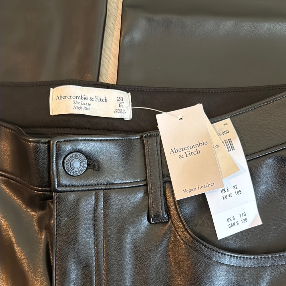 Black Leather Pants - 28 Long - Picture 5 of 7